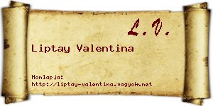 Liptay Valentina névjegykártya